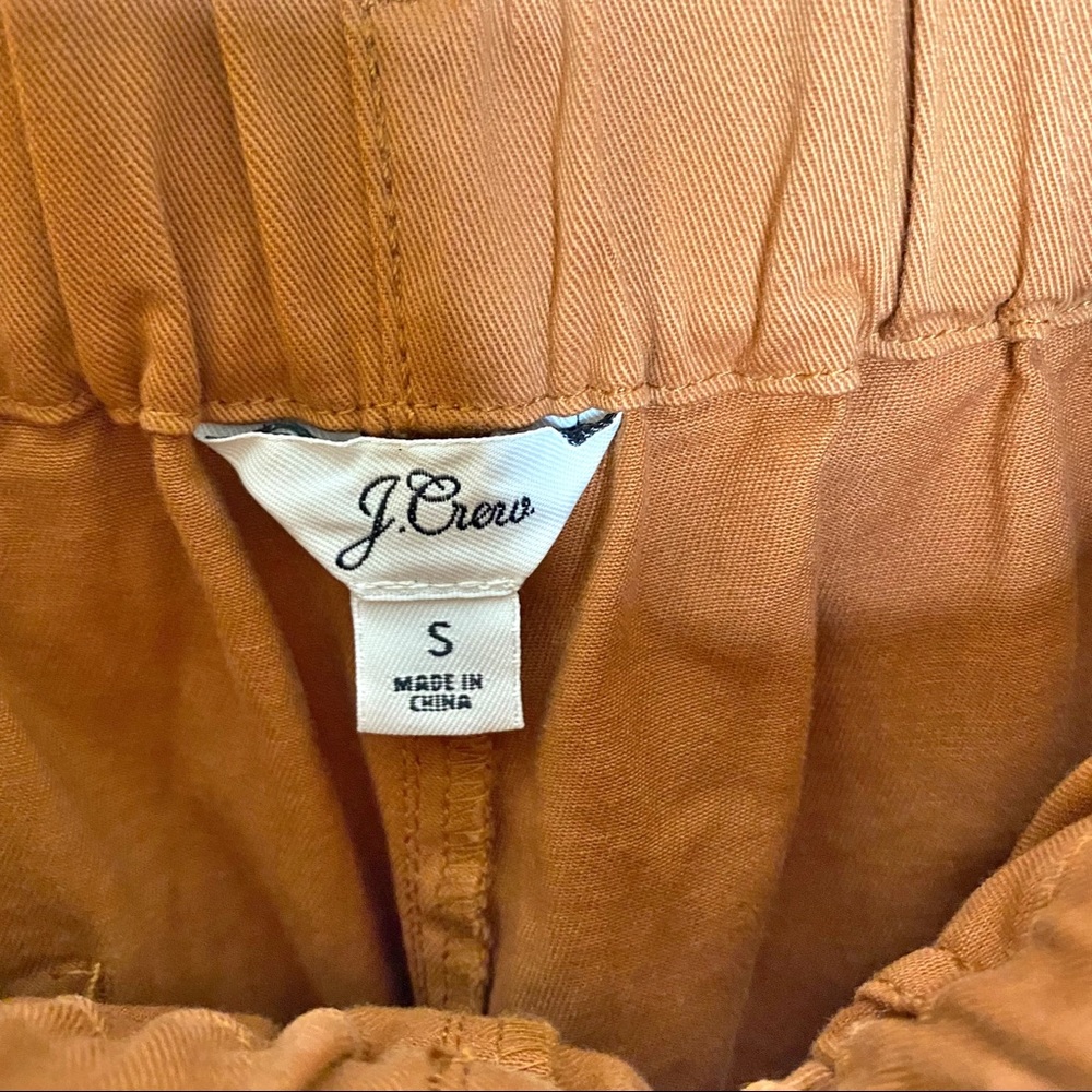 J Crew Pants Wide Leg Pull On Chino Orange Rust High Rise Full Length Size Small - Picture 9 of 15